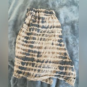 Linen shorts.